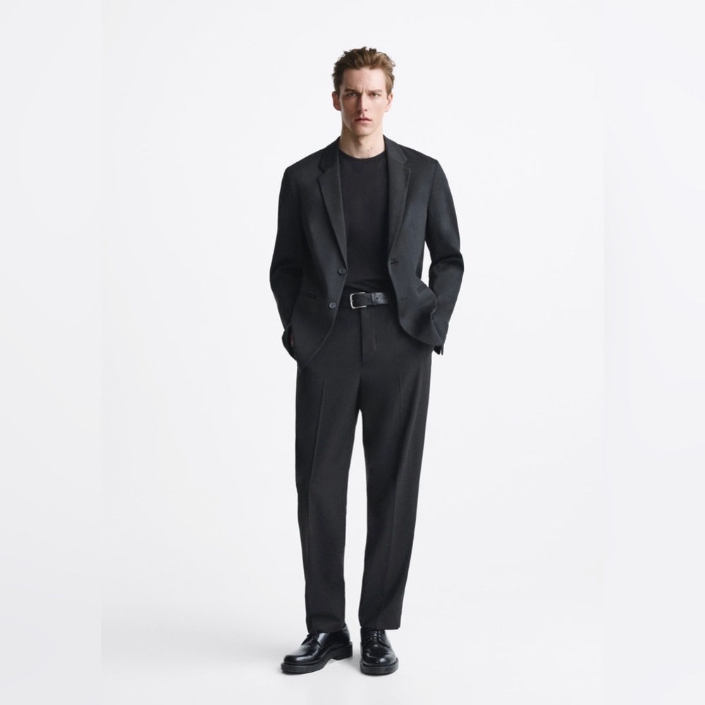 Zara Men’s Black Stretch Blazer